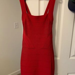 Bebe red mini bodycon dress